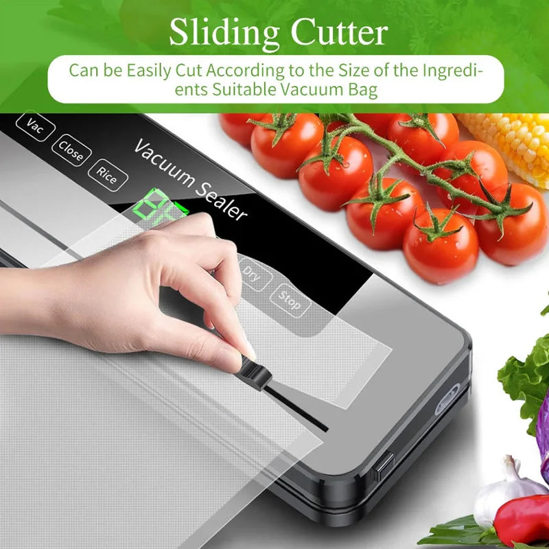 Mi Electric Vacuum Sealer Machine Dry/Wet Food Packaging Vacuum Sealing Bags Food Storage Vacuum Packaging Machine for Kitchen