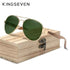 Genuine KINGSEVEN Pilot Sunglasses For Men UV400 Polarized Wood Women Sun Glasses Fishing Driving Glasses