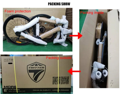 Twitter Full Carbon Road Bike Wireless Electronic Shifting WheelTop EDS TX 2X12 Speed Hydraulic Disc Brake Adult Men&