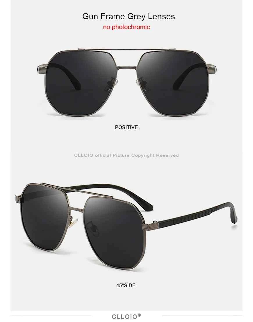CLLOIO Classic Photochromic Sunglasses Men Women Polarized Driving Shades Sun Glasses Travel Anti-glare Chameleon Glasses