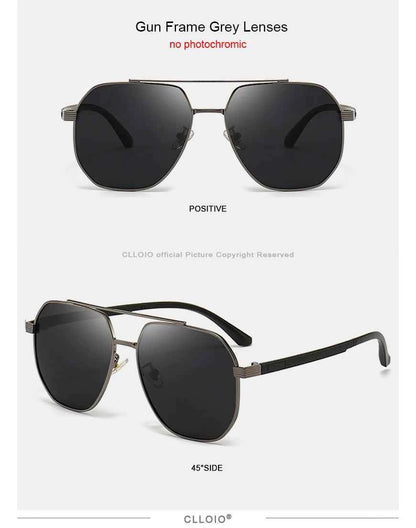 CLLOIO Classic Photochromic Sunglasses Men Women Polarized Driving Shades Sun Glasses Travel Anti-glare Chameleon Glasses