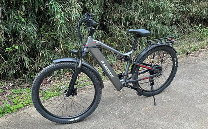 Electric Bicycle RANDRIDE YG90 1000W 48V17AH Hydraulic Brake E-bike with Full Suspension  21 Gears Shift Free Rack Electric bike