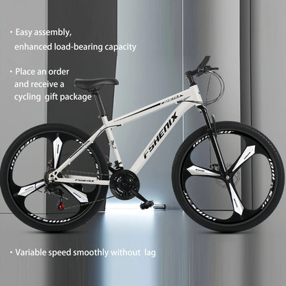 Adult wholesale mountain bikes, 24-inch and 26-inch, shock-absorbing, 21-speed off-road bikes, and college student bicycles