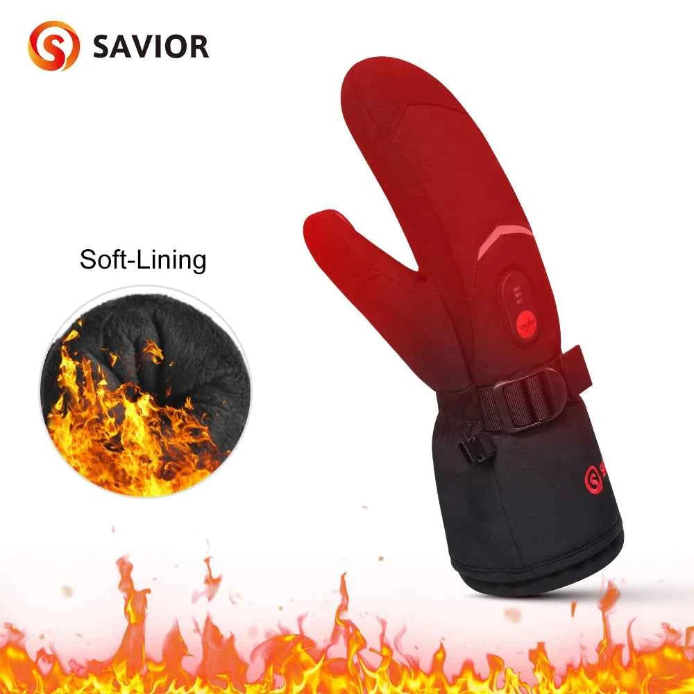 S66E Heated Gloves – Far-Infrared Electric Thermal Gloves, 3-Heat Settings, Touchscreen, Waterproof, XS–XXL