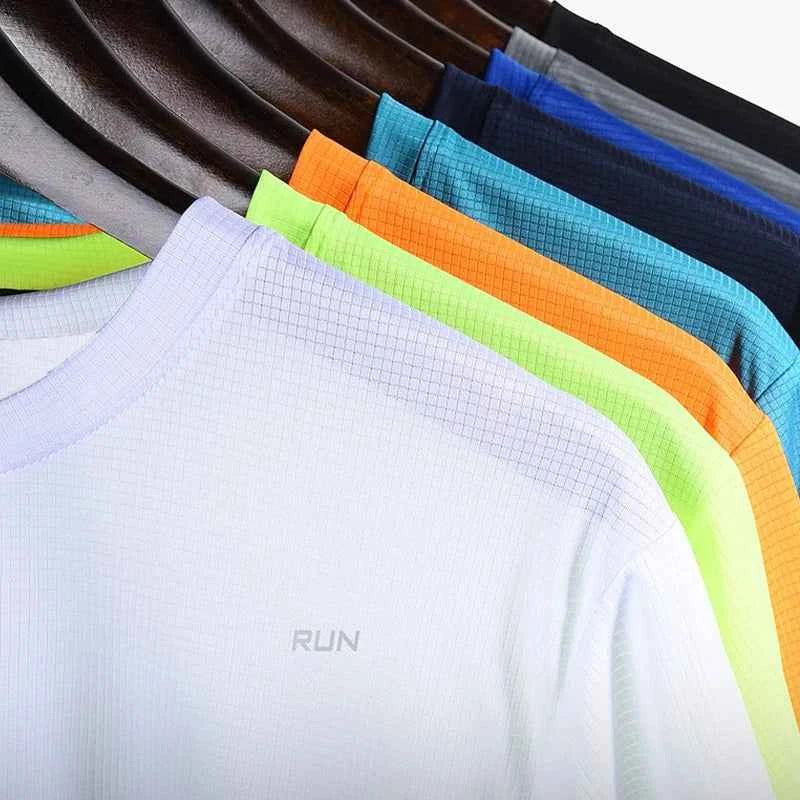 Summer Mens Shirts  Running Bodybuilding Shirts Sport Gym t Shirt Men Short Sleeve Fitness Tops Oversized t-Shirt Jersey