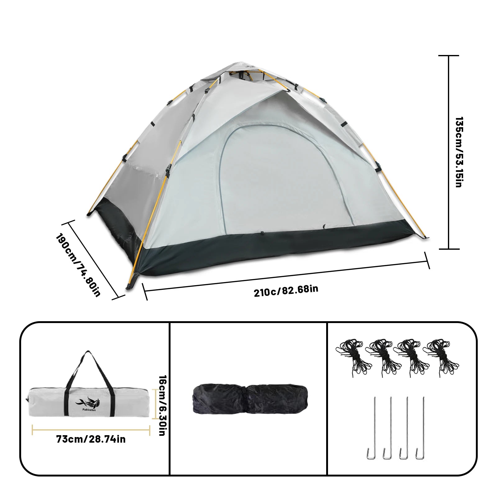 Five-pocket Pants Camping Windproof Tents, Easy To Set Up, lightweight Camping Tent,Carpa,Suitable For Family Travel, Outdoor Camping