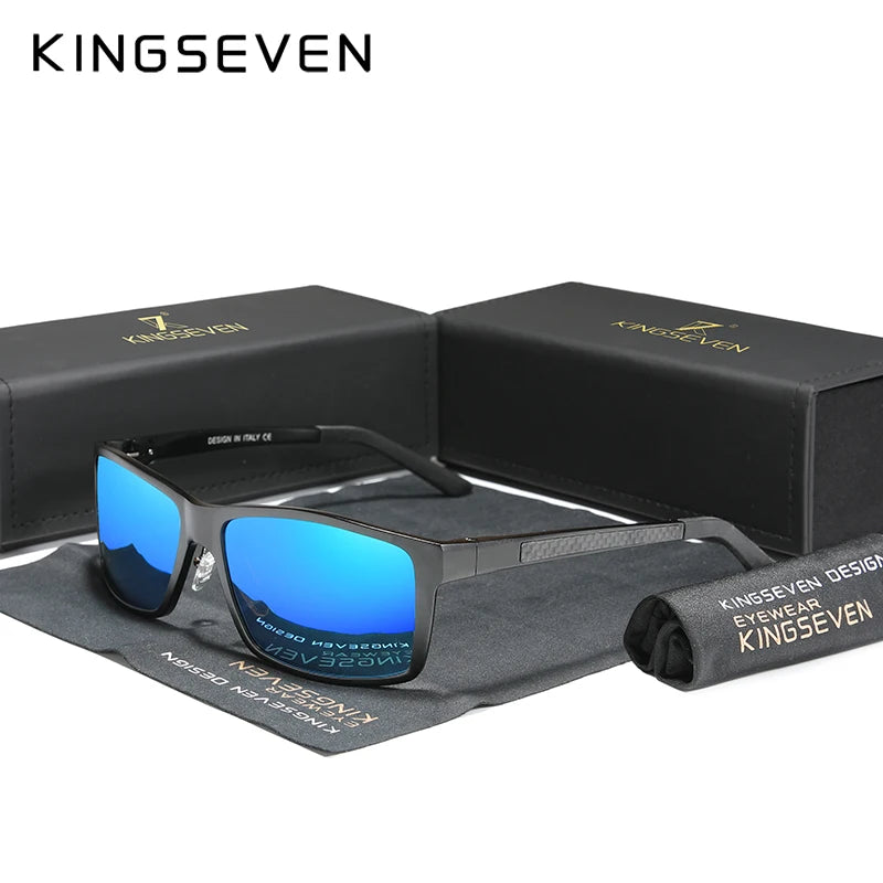 KINGSEVEN Aluminum Polarized Sunglasses – UV400 Mirror Anti-Reflective Driving &amp; Biking Eyewear