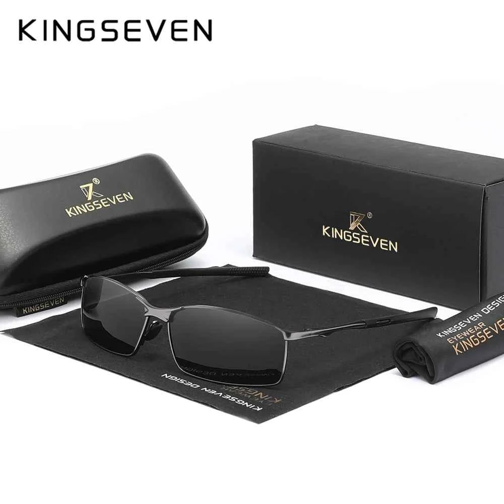 KINGSEVEN Fashion Alloy Frame Sunglasses – UV400 Polarized Rectangle