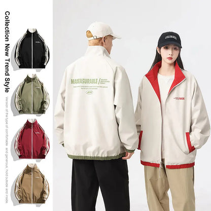Ippolich Reversible Double-Sided Windbreaker Jacket – Waterproof Windproof Unisex Outdoor Coat for Camping &amp; Hiking (M–4XL)