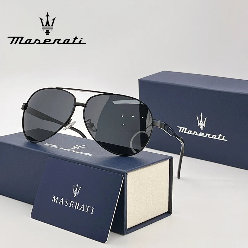Premium Pilot-Style Polarized Driving Sunglasses – UV400 Mirror Lenses Anti-Reflective Alloy Frame Unisex Outdoor Eyewear (Model 81808)