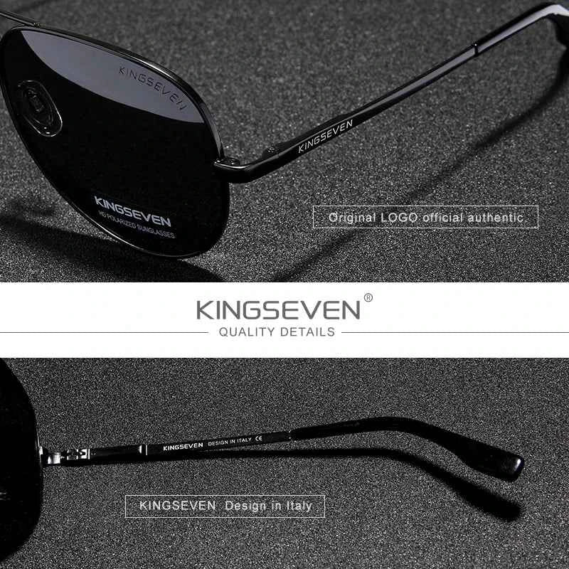 KINGSEVEN Photochromic Polarized Pilot Sunglasses – Men&