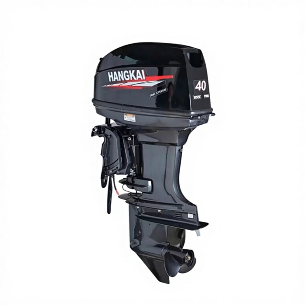 Hangkai 40HP Outboard Motor,2-Stroke Water Cooled Boat Engine,Marine Petrol Motor, for Inflatable Fishing Boat,Speed Boat,703cc