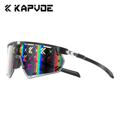 Kapvoe Real Carbon Fiber Cycling Glasses Sunglasses for Men Lightweight Photochromic UV400 MTB Bike Bicycle Sports Eyewear