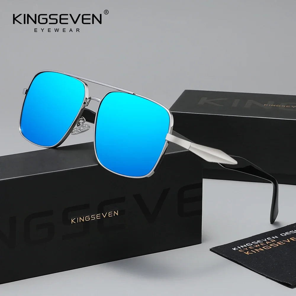 KINGSEVEN Polarized Sunglasses – UV400 Rectangle Frame for Men &amp; Women