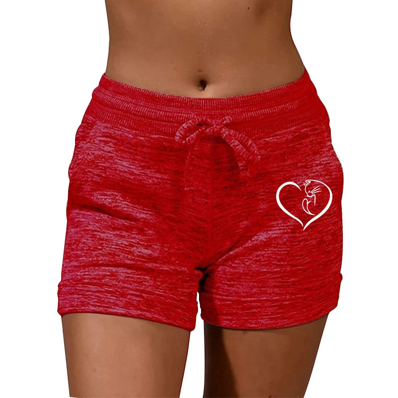 Summer Large SizePrinting Elastic High Waist Casual Sport Fitness Running Oversize Female Sweatpants