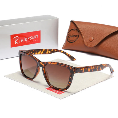 RIVIERSUN Classic Polarized Sunglasses – UV400 Unisex Retro Square Eyewear
