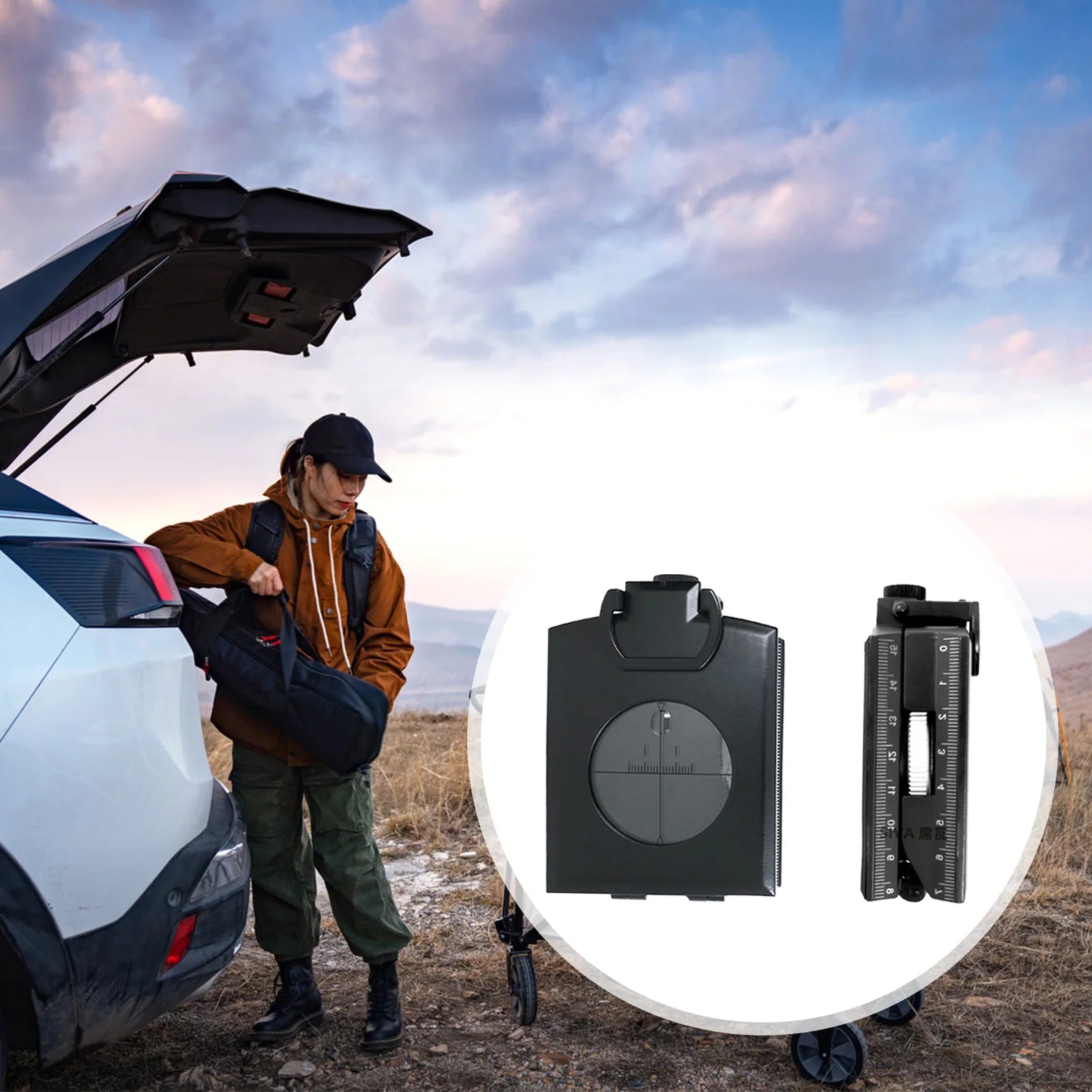 Phosphorescent Lensatic Compass – High-Precision Navigation for Hiking, Camping &amp; Survival