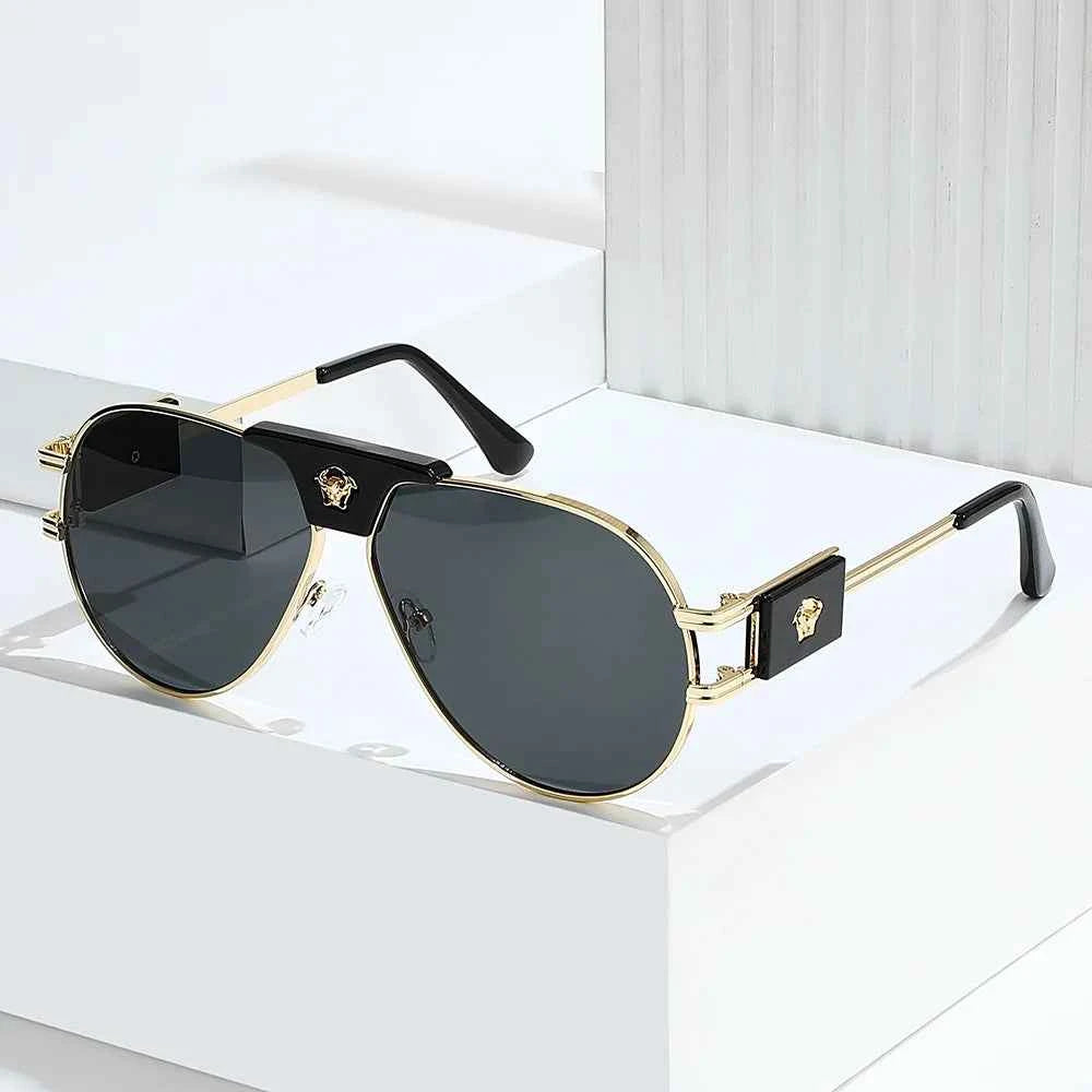 Classic Aviation Sunglasses Women Brand Designer Cattle Head Decoration Brand Designer Pilot Sun Glasses UV400