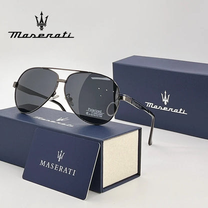Premium Pilot-Style Polarized Driving Sunglasses – UV400 Mirror Lenses Anti-Reflective Alloy Frame Unisex Outdoor Eyewear (Model 81808)