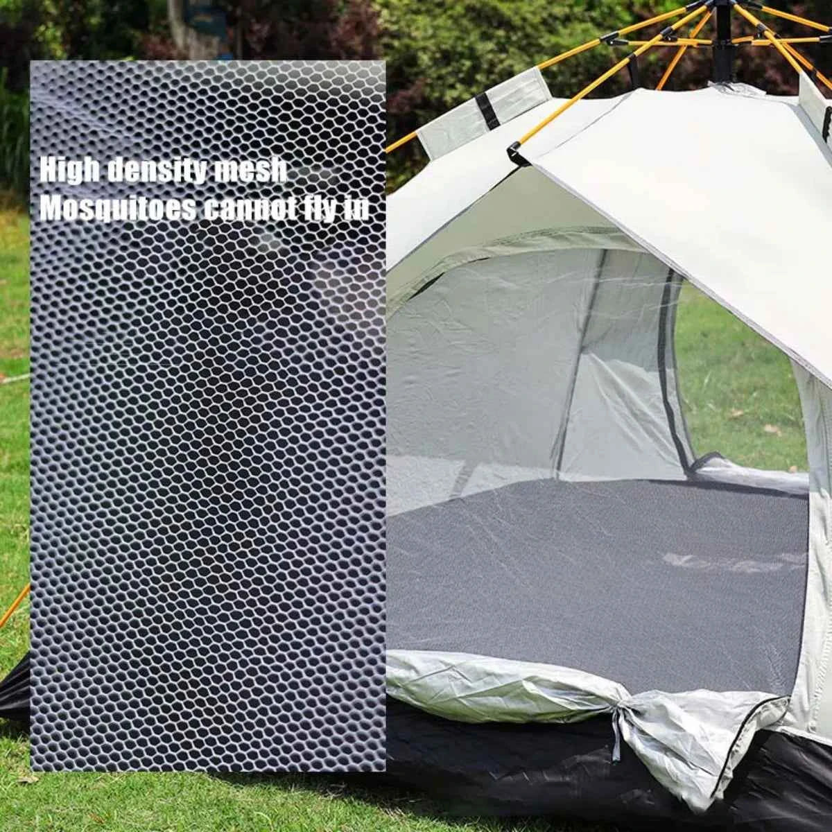 Small Silver Compact Auto-Tent - Quick 60-Second Setup Sunshade for 3-4 People, All-Weather &amp; Portable