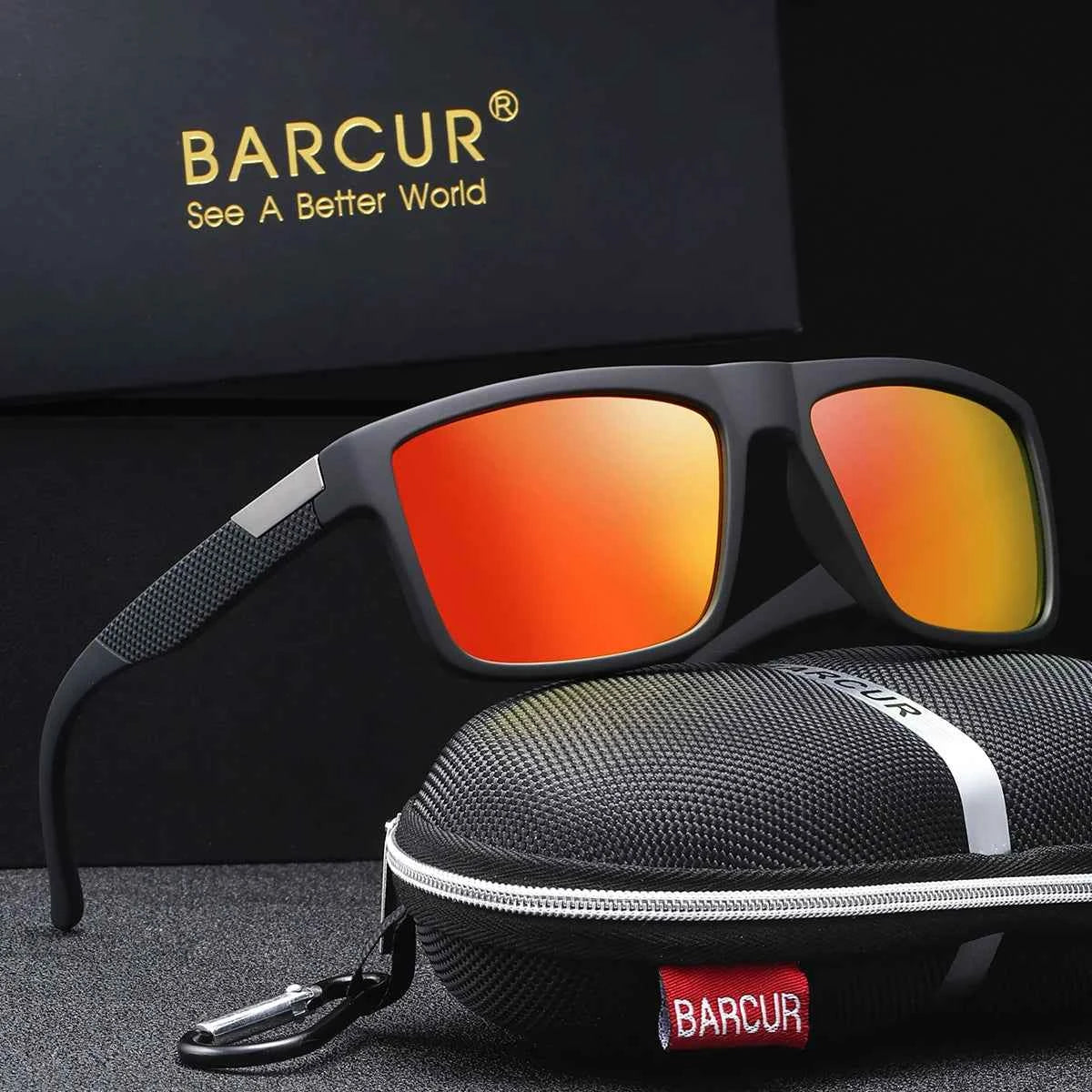 BARCUR Business Style Polarized Sunglasses – UV400 Square Frame for Daily Travel