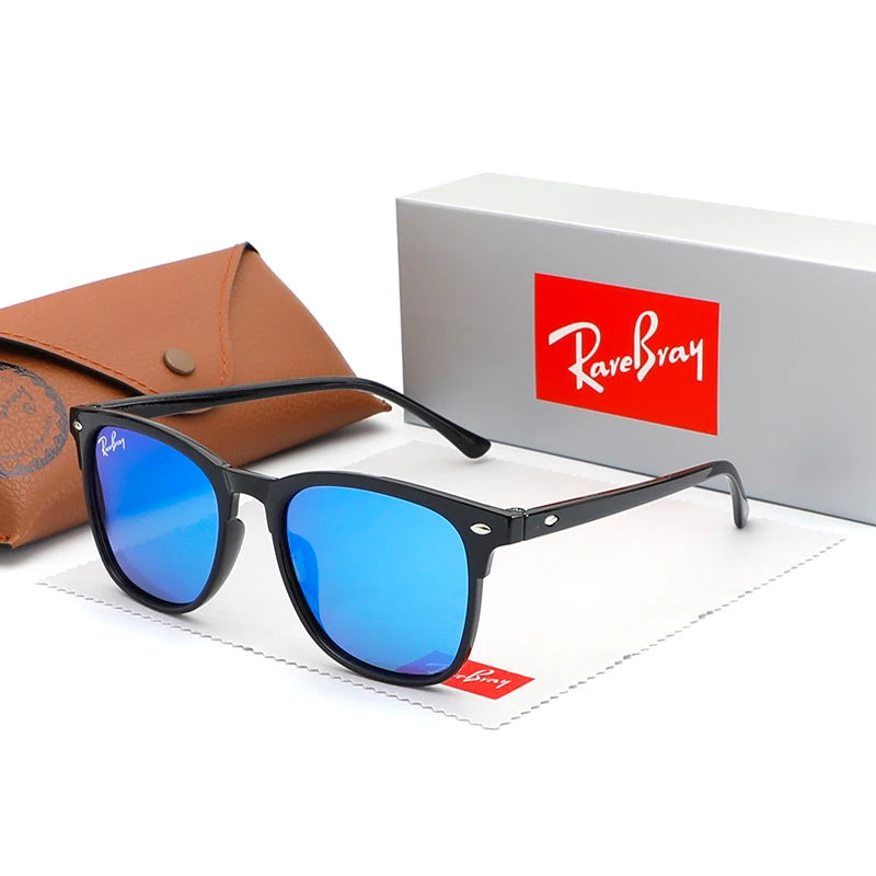 Square Polarized Sunglasses – Unisex Rivet Frame Anti-Glare UV400 Driving Shades