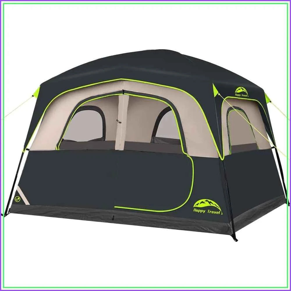 6-Person Waterproof Camping Tent – 3-Min Setup, Removable Rainfly, Cabin Style