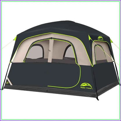 6-Person Waterproof Camping Tent – 3-Min Setup, Removable Rainfly, Cabin Style