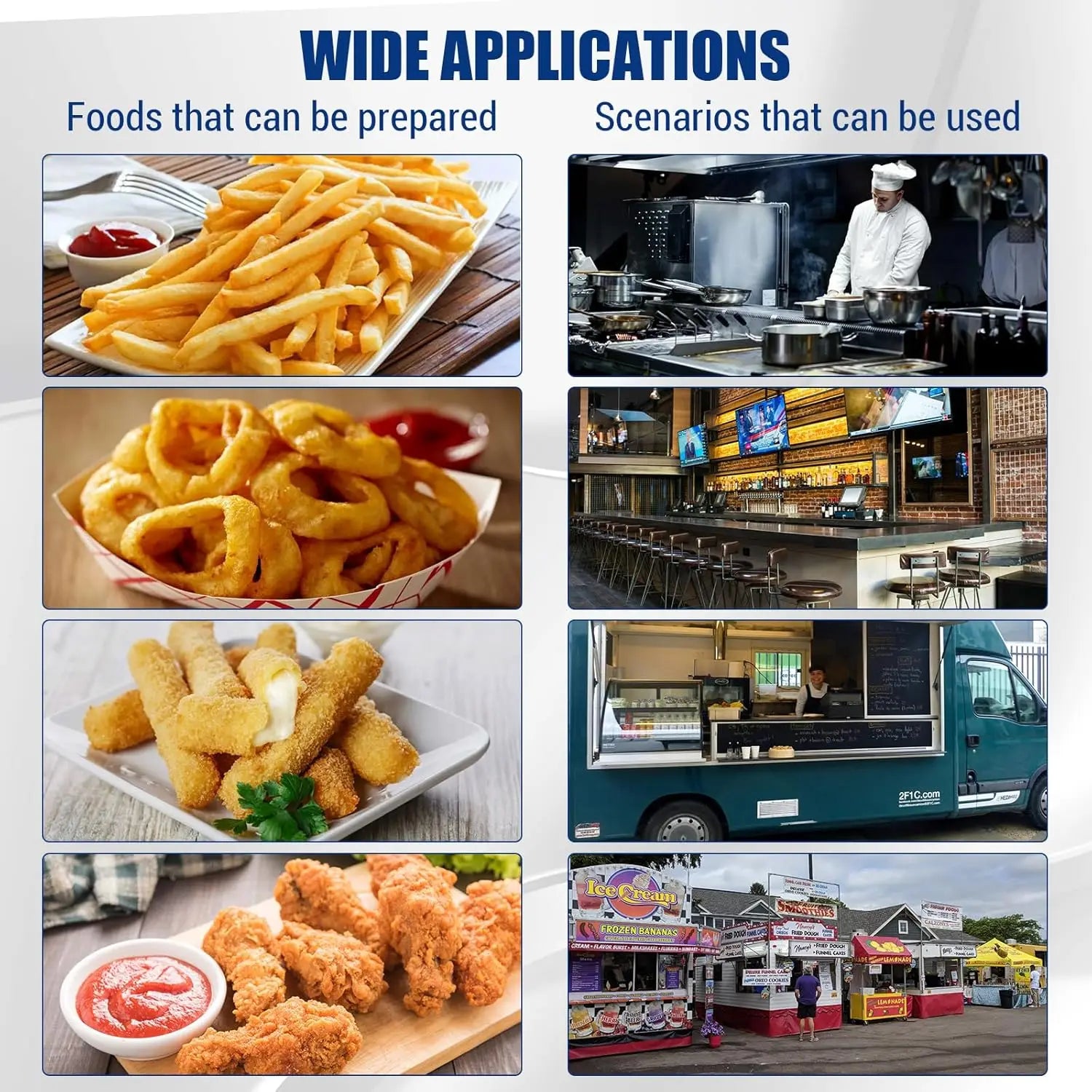 Commercial Electric Deep Fryer with Baskets Stainless Steel Adjustable Temperature Deep Fryer for Restaurant and Home