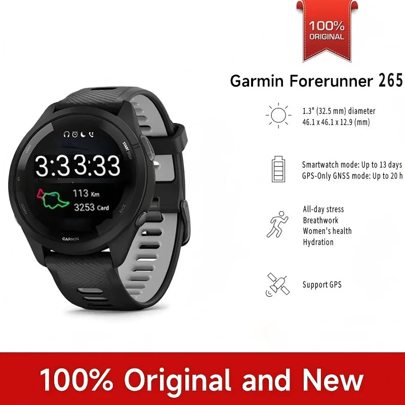 Garmin Forerunner 265 GPS Smartwatch | AMOLED | Multi-Sport Training | NFC