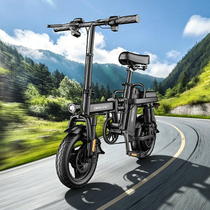 14" Folding Commuter eBike – 500W Motor, Removable Battery, Dual Disc Brake, Up to 19.9 MPH
