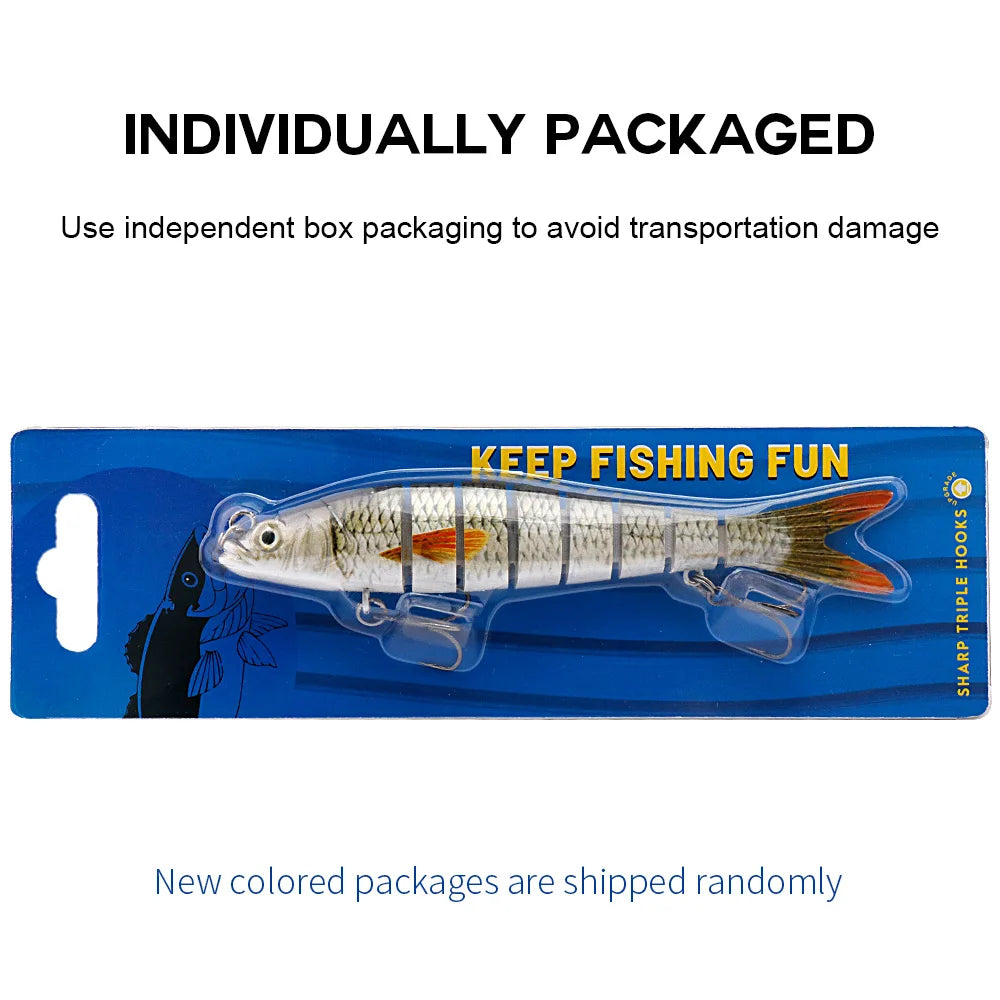 VTAVTA Jointed Swimbait Crankbait – Sinking Wobbler, 6/7/8-Segment, 10–14cm, 60+ Colors