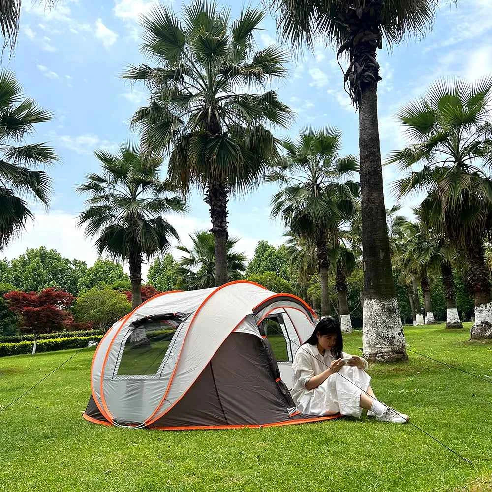 Quick-Open Pop-Up Camping Tent – Waterproof 4-Season Tent for 3–8 People, Instant Setup