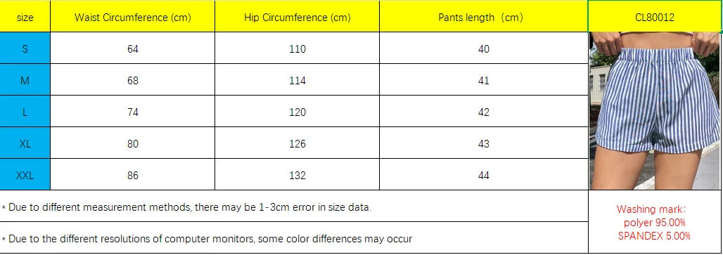 Striped Casual Mid-Waist Wide-Leg Beach Summer Women&