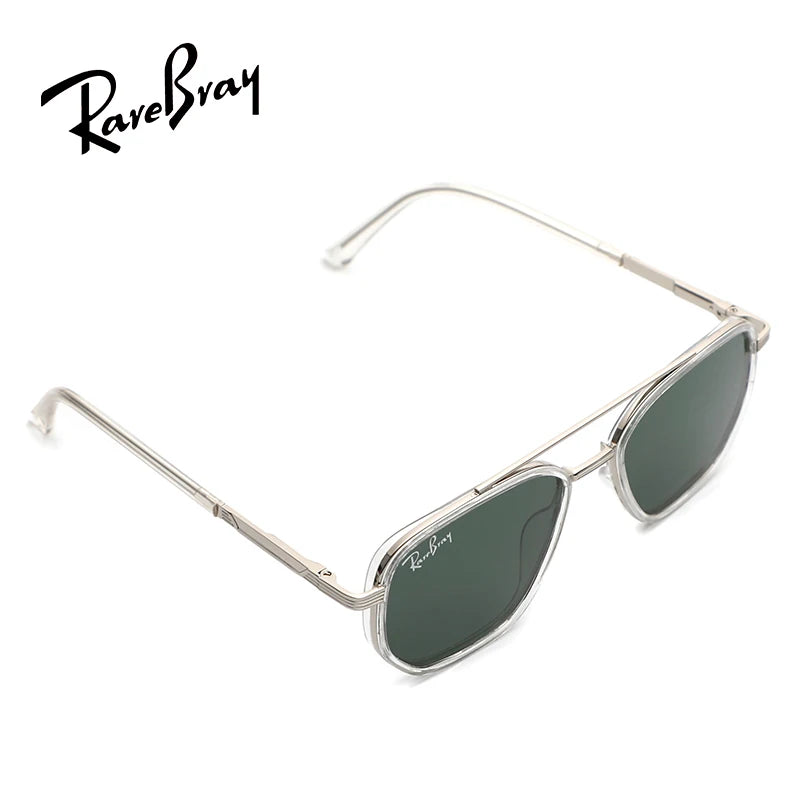 Goggle-Style Polarized Sunglasses – Unisex Alloy Frame UV400 for Driving &amp; Casual Wear