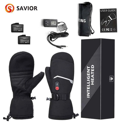 S66E Heated Gloves – Far-Infrared Electric Thermal Gloves, 3-Heat Settings, Touchscreen, Waterproof, XS–XXL