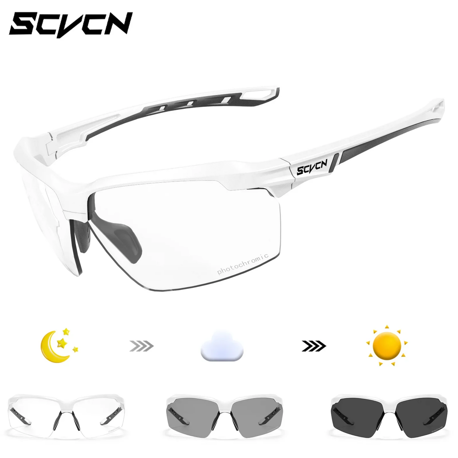 SCVCN Tactical Shooting Glasses – Photochromic Polarized Shockproof Goggles for Hunting, Airsoft &amp; Outdoor Sport