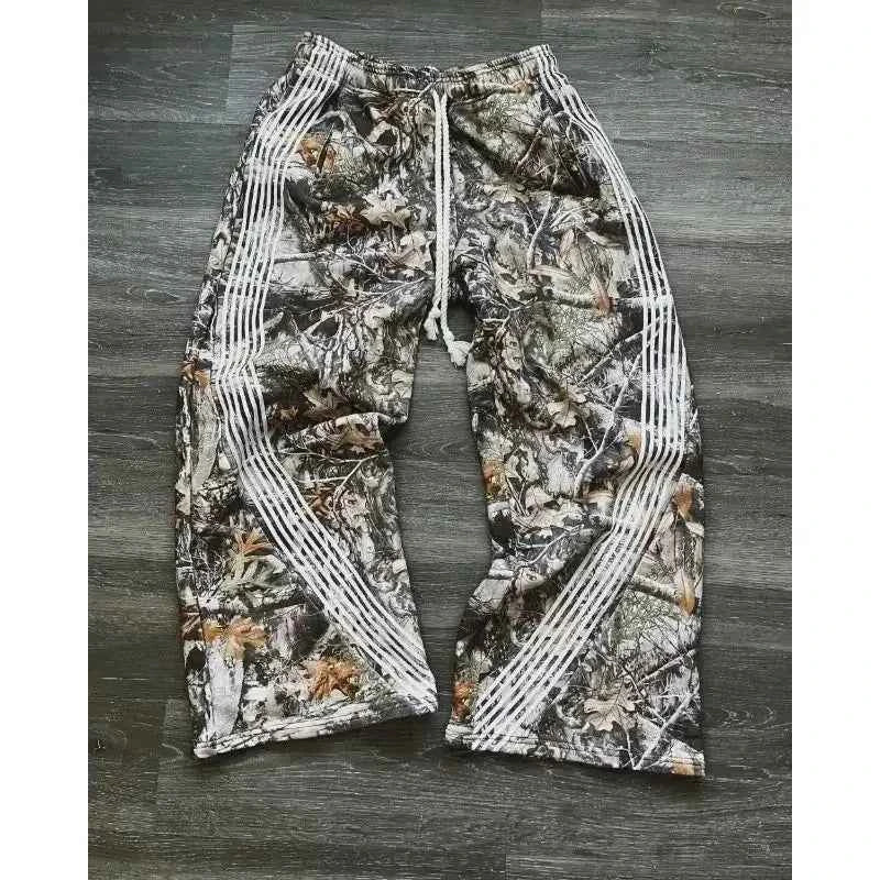 Men Baggy Pants Cargo Streetwear Joggers Men Y2k Camouflage Trousers Camo Pants Harajuku Korean Hip Hop Drawstring Sports Pants