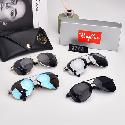 RCWJBON Square Aviator Sunglasses – UV400 Stainless Steel Frame | Unisex Driving &amp; Outdoor Eyewear
