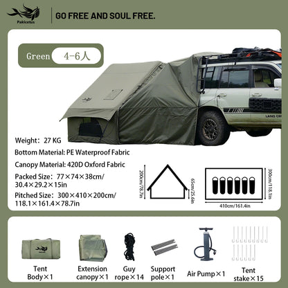 PAKICETUS Inflatable Camping Tent – 4-8 Person Portable 4-Season Waterproof Tent with Windows