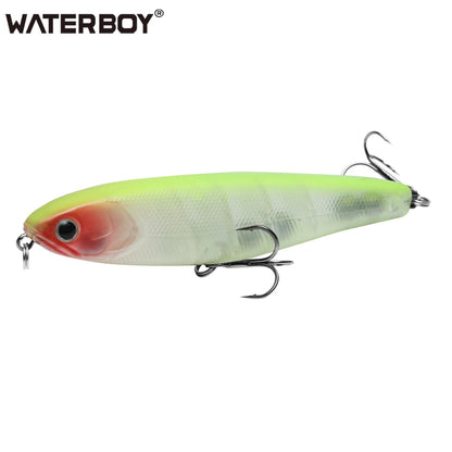 WATERBOY Pencil Stickbait – Walk-the-Dog Topwater Lure, 8.5cm / 9.5cm / 12.8cm, 32 Colors