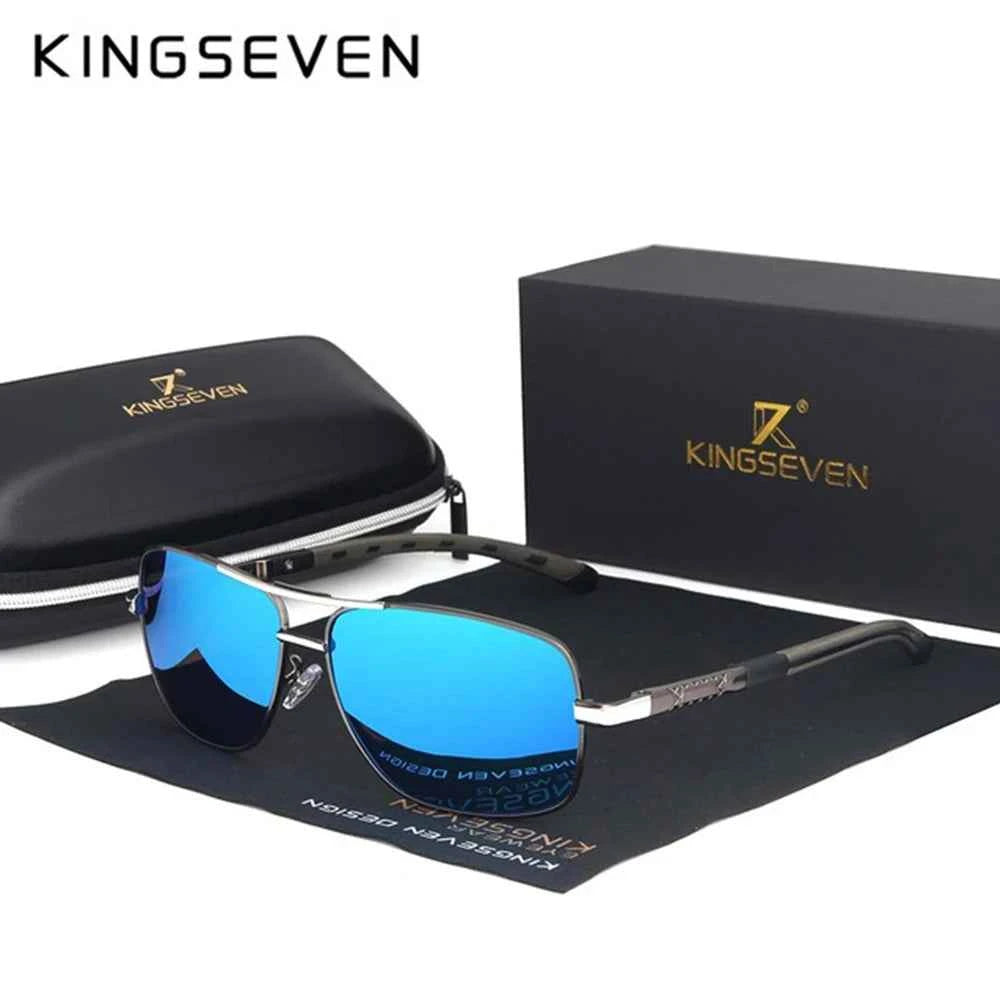 KINGSEVEN Classic Pilot Polarized Sunglasses – UV400 Aluminum Frame for Men &amp; Women