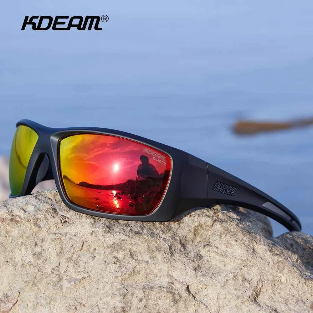 KDEAM High Quality TR90 Material Riding Sunglasses Men&