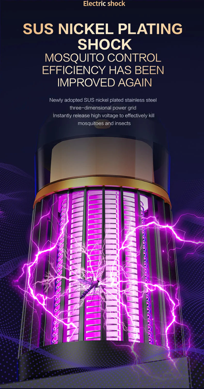 3-in-1 Mosquito Repellent Lamp Camping Lighting Insect Repellent Home Nightlight Electric Shock Mosquito Repellent Household