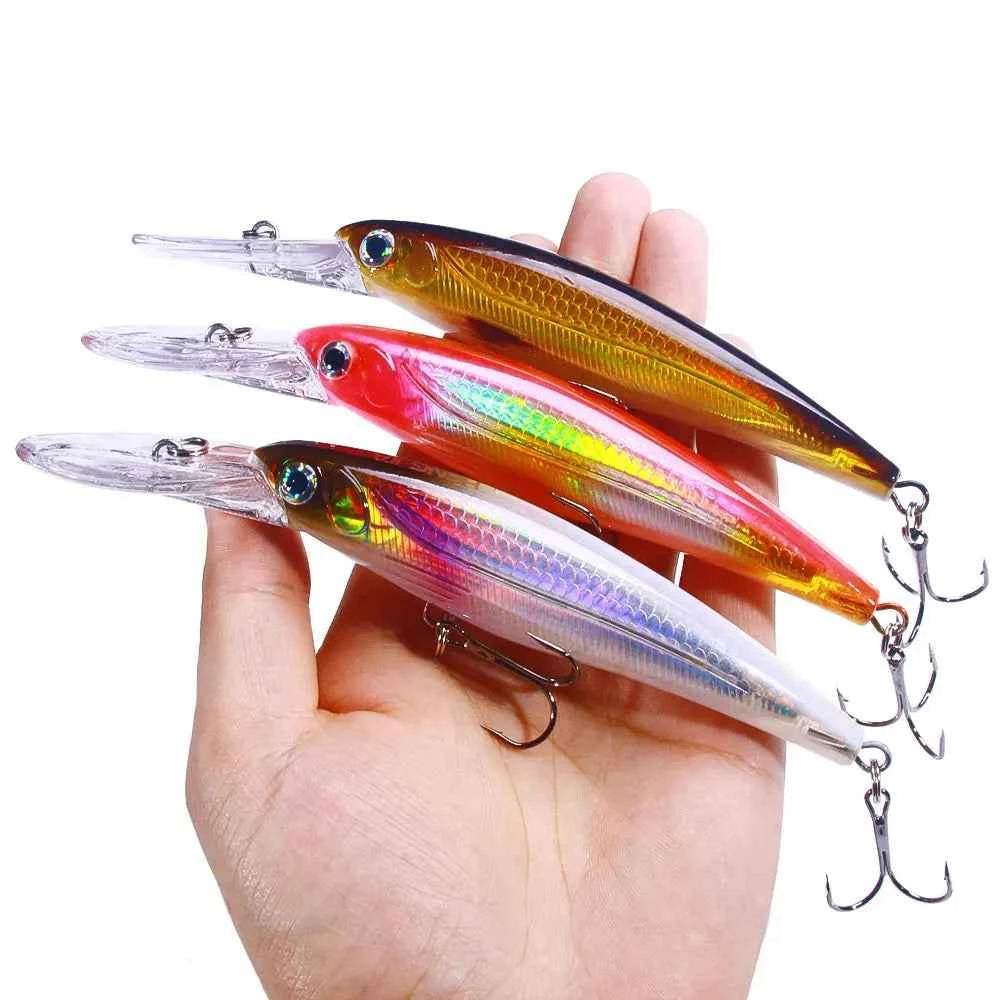 170mm 30g Minnow Fishing Lure – Hard Bait Wobbler for Bass, Pike &amp; Saltwater Trolling