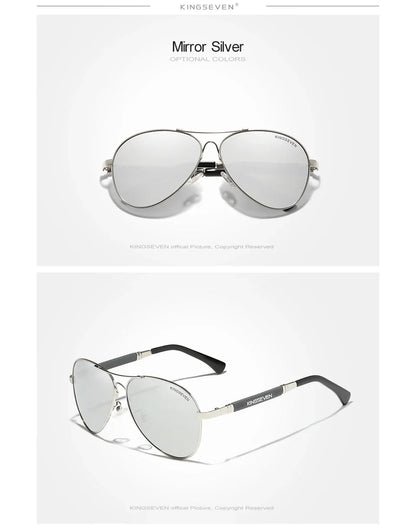KINGSEVEN N7730 Polarized Pilot Sunglasses – Titanium Frame, Photochromic, UV400, Unisex