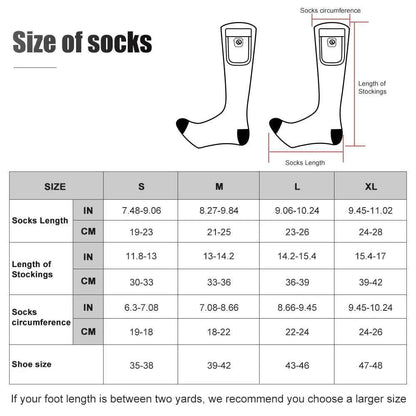 Savior Heat SS04R Heated Socks – Far-Infrared Electric Thermal, 3-Heat Settings, 7.4V Rechargeable, Unisex S–XL