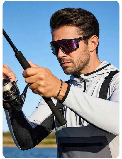 SCVCN Hiking Eyewear Photochromic Bike Cycling Sunglasses Men Outdoor Sports MTB UV400 Goggles Women Running Windproof Glasses