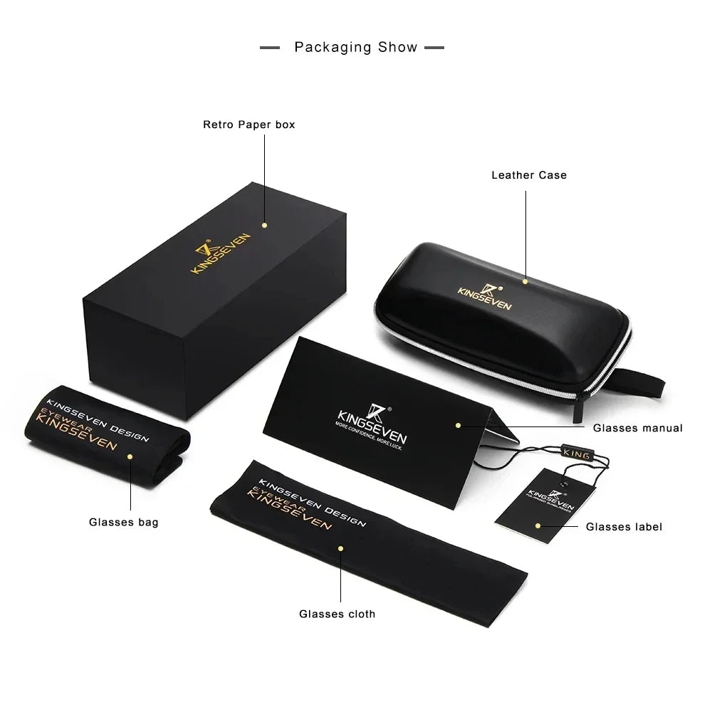 KINGSEVEN 725 Photochromic Polarized Sunglasses – Aluminum Pilot, UV400, Unisex