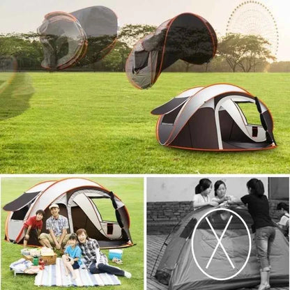 Automatic Pop-Up Camping Tent – 3 to 8 Person Family Tent, Waterproof, Instant Setup